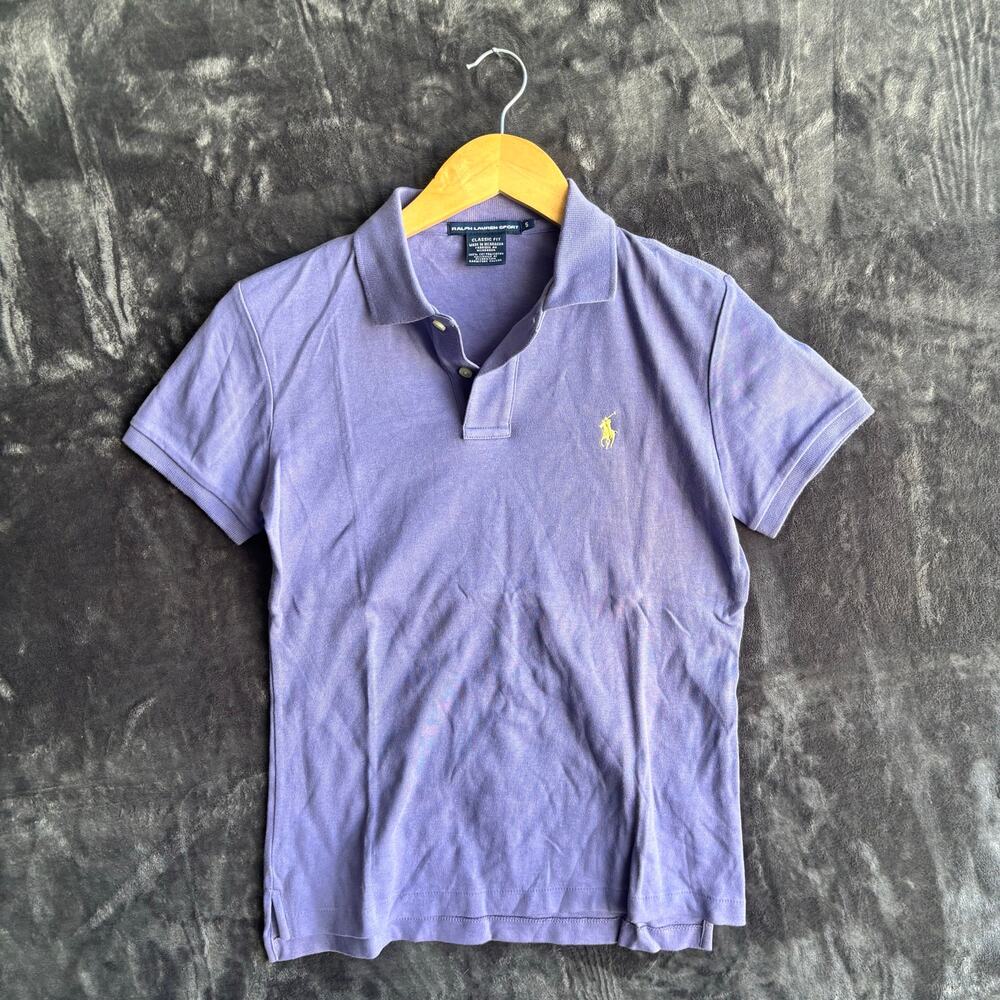 Women's Polo Ralph Lauren Short Sleeve Polo Collar Shirt Purple Size S
